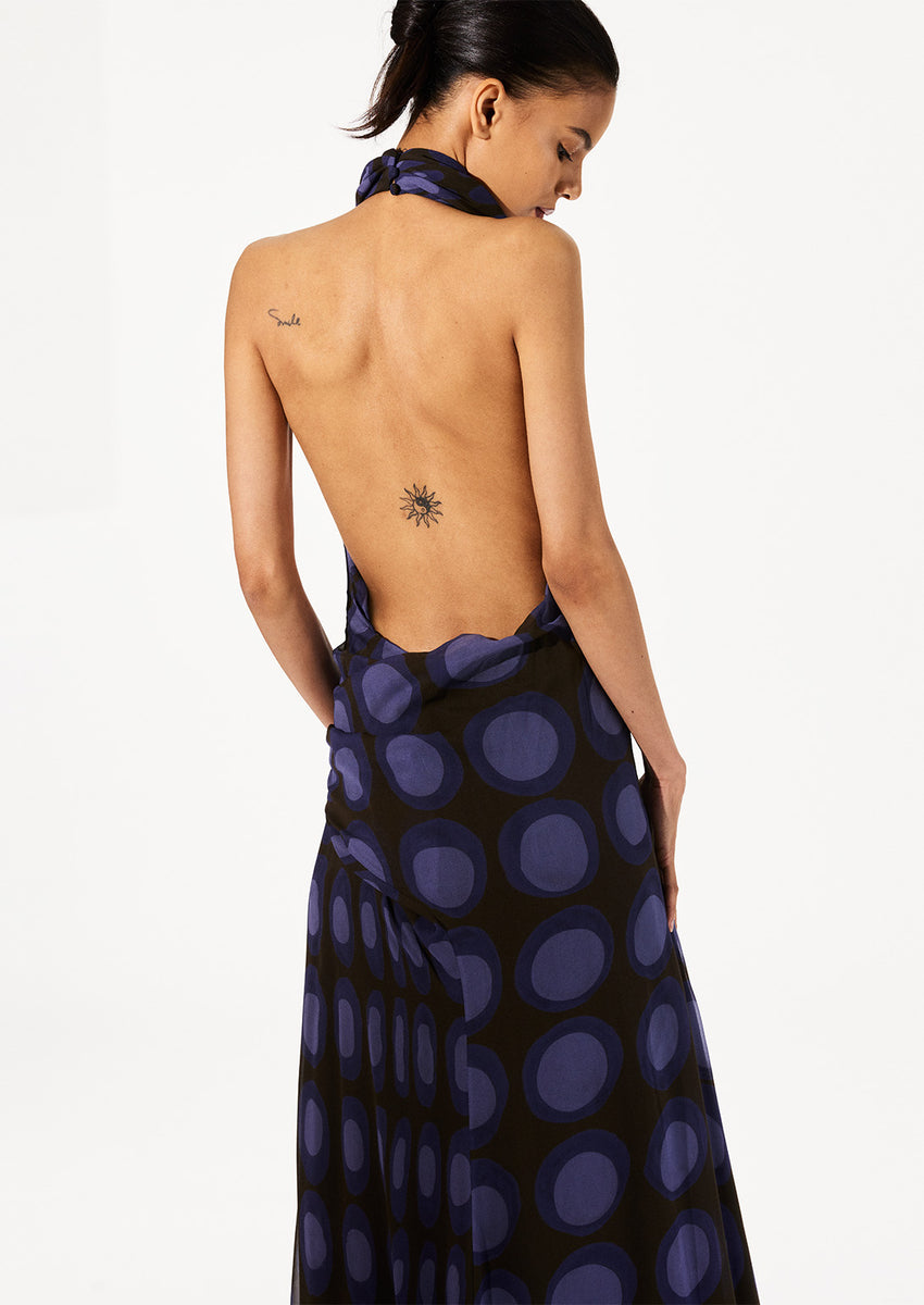 SILK WIGGLE DOT SARONG GOWN – Christopher John Rogers
