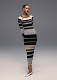 Load image into Gallery viewer, OPEN BACK RIBBED KNIT LONG SLEEVE DRESS

