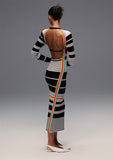 Load image into Gallery viewer, OPEN BACK RIBBED KNIT LONG SLEEVE DRESS
