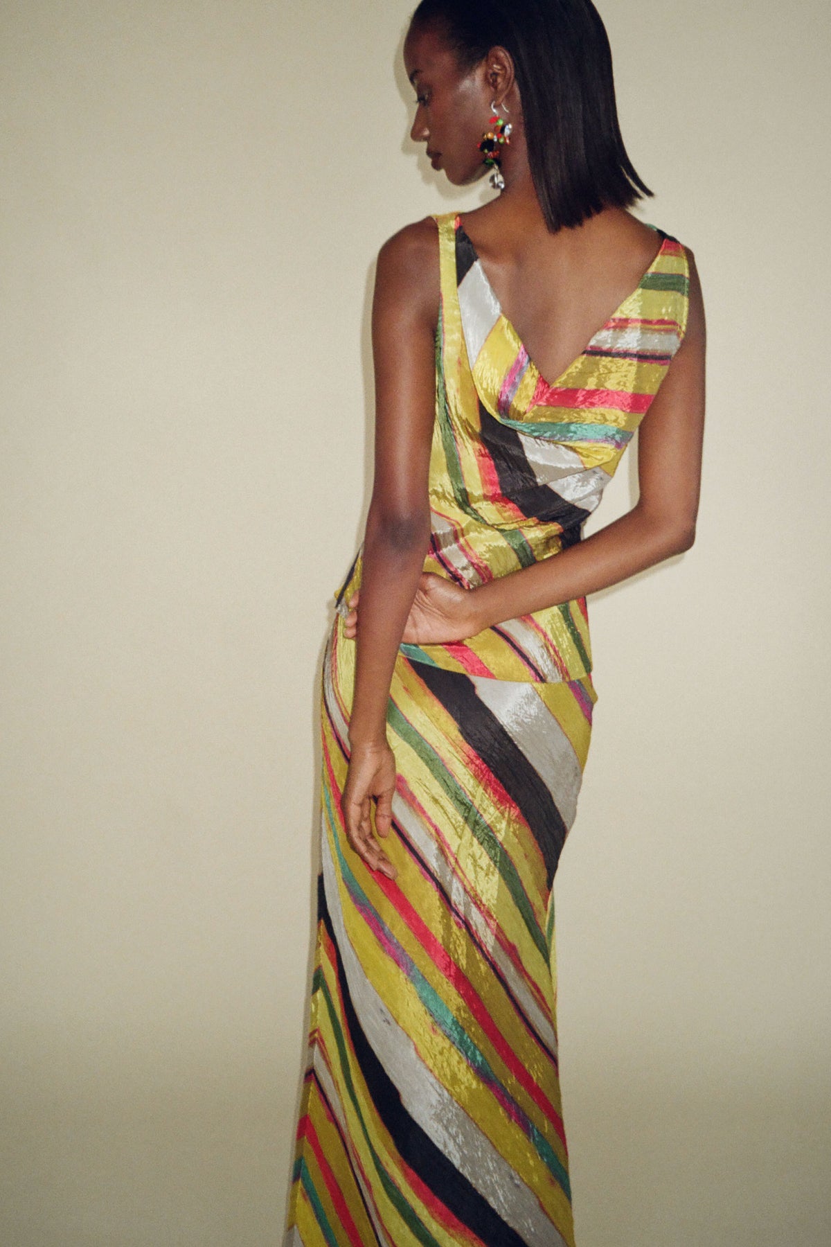 WHEATPASTE STRIPE COWL BACK SHELL (PRE-ORDER)