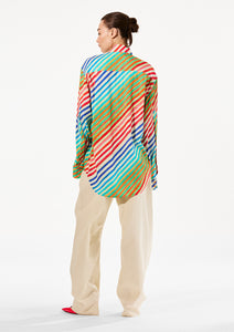 BIAS CRAYON STRIPE RELAXED SHIRT