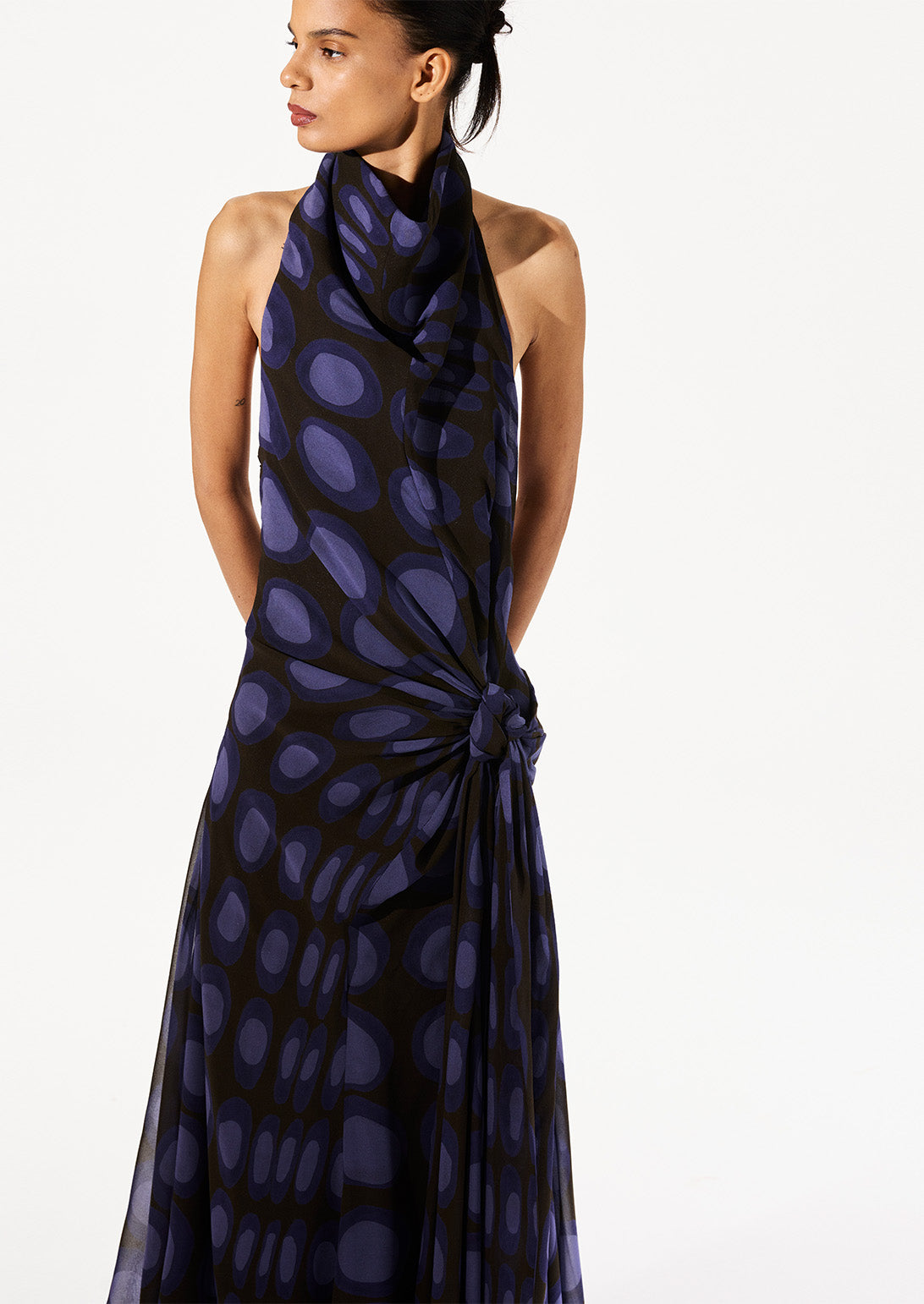 SILK WIGGLE DOT SARONG GOWN – Christopher John Rogers