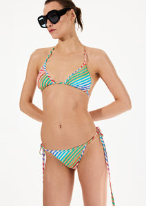 BIAS CRAYON STRIPE STRING BIKINI TOP