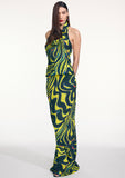 Load image into Gallery viewer, ZEDONK WASABI BIAS MAXI SKIRT (PRE-ORDER)
