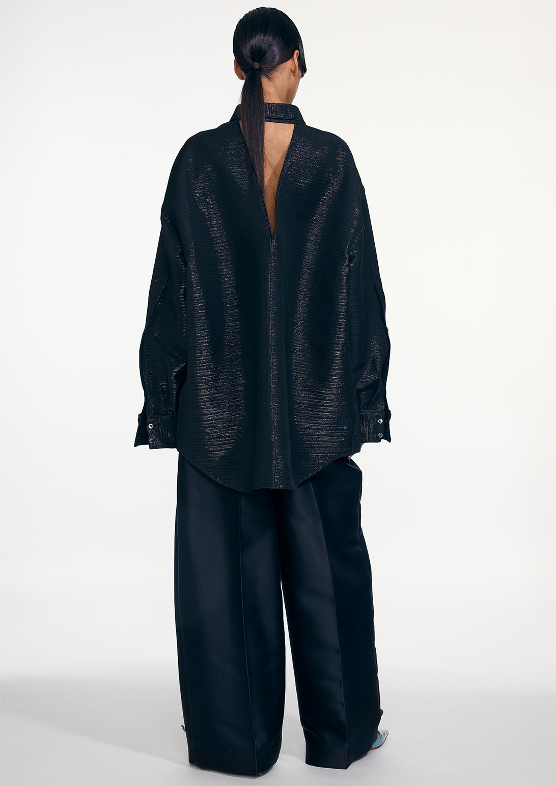 SILK WIDE LEG TROUSER