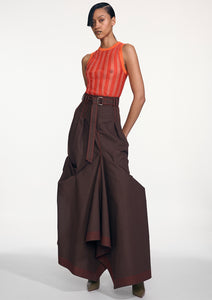 TUCKED TRUMPET SKIRT W/ BELT (PRE-ORDER)