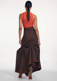 Load image into Gallery viewer, TUCKED TRUMPET SKIRT W/ BELT (PRE-ORDER)
