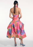 Load image into Gallery viewer, COLORSPLASH COWL NECK DROP WAIST UMBRELLA DRESS (PRE-ORDER)
