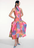 Load image into Gallery viewer, COLORSPLASH COWL NECK DROP WAIST UMBRELLA DRESS (PRE-ORDER)
