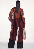 Load image into Gallery viewer, SILK OVERSIZED RUFFLE TUXEDO SHIRTDRESS (PRE-ORDER)
