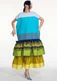 Load image into Gallery viewer, COLORBLOCK SLEEVELESS RUFFLE BABYDOLL DRESS (PRE-ORDER)
