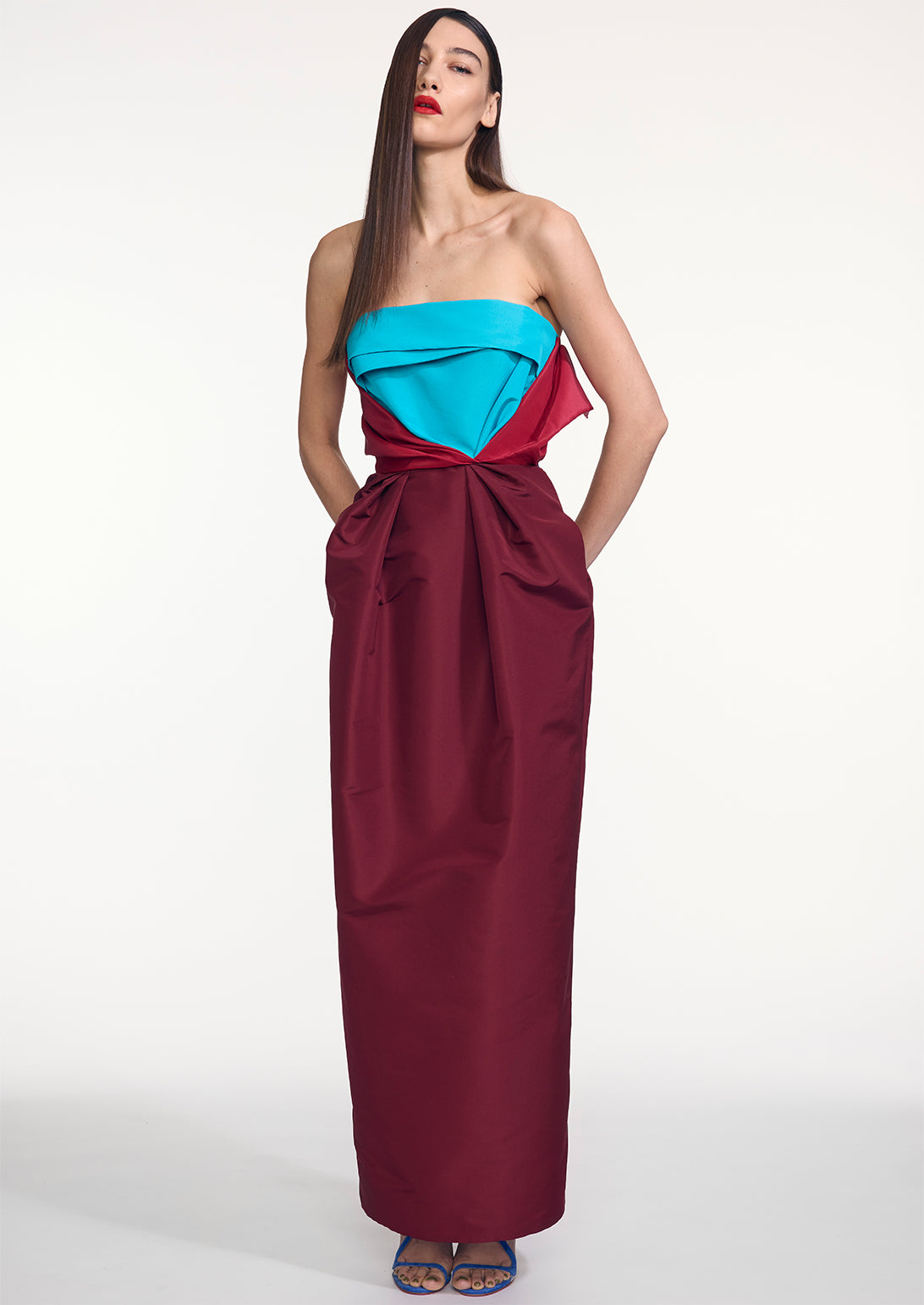 SILK PEEL STRAPLESS TULIP DRESS (PRE-ORDER)