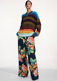 Load image into Gallery viewer, TECHNIFLORAL WIDE LEG FLAT FRONT TROUSER (PRE-ORDER)
