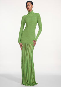 TURTLENECK RIBBED KNIT MAXI DRESS (PRE-ORDER)