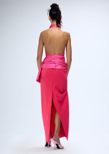 ASYMMETRIC DRAPED MAXI SKIRT (PRE-ORDER)