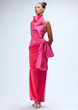 Load image into Gallery viewer, ASYMMETRIC DRAPED MAXI SKIRT (PRE-ORDER)

