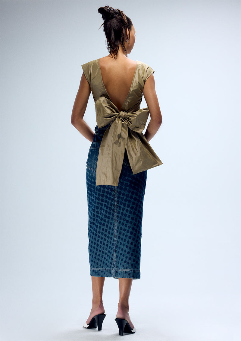SILK BIG BOW SHELL