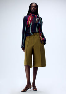 LOUIE STRIPE SCARF NECK BLOUSE (PRE-ORDER)