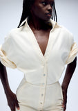Load image into Gallery viewer, ROLLED SLEEVE SHIRTDRESS (PRE-ORDER)
