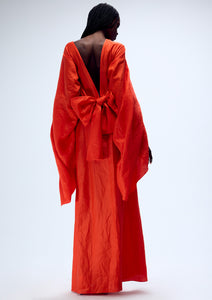 SHELL SLEEVE BIG BOW GOWN (PRE-ORDER)