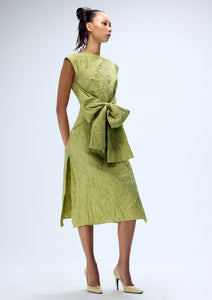 SILK BIG BOW SHIFT DRESS (PRE-ORDER)