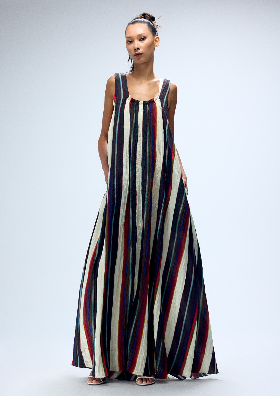 MORRIS STRIPE TRAPEZE MAXI DRESS (PRE-ORDER)