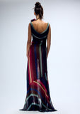 Load image into Gallery viewer, LOUIE STRIPE COWL BACK BIAS MAXI DRESS (PRE-ORDER)
