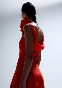 COWL BACK BIAS MIDI DRESS (PRE-ORDER)