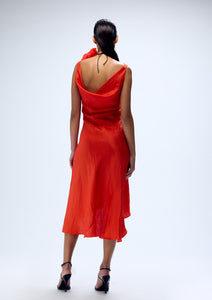 COWL BACK BIAS MIDI DRESS (PRE-ORDER)