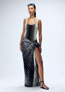 HALFTONE WIGGLE DOT SCOOP-BACK MAILLOT (PRE-ORDER)