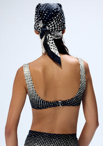 HALFTONE WIGGLE DOT SILK SCARF (PRE-ORDER)