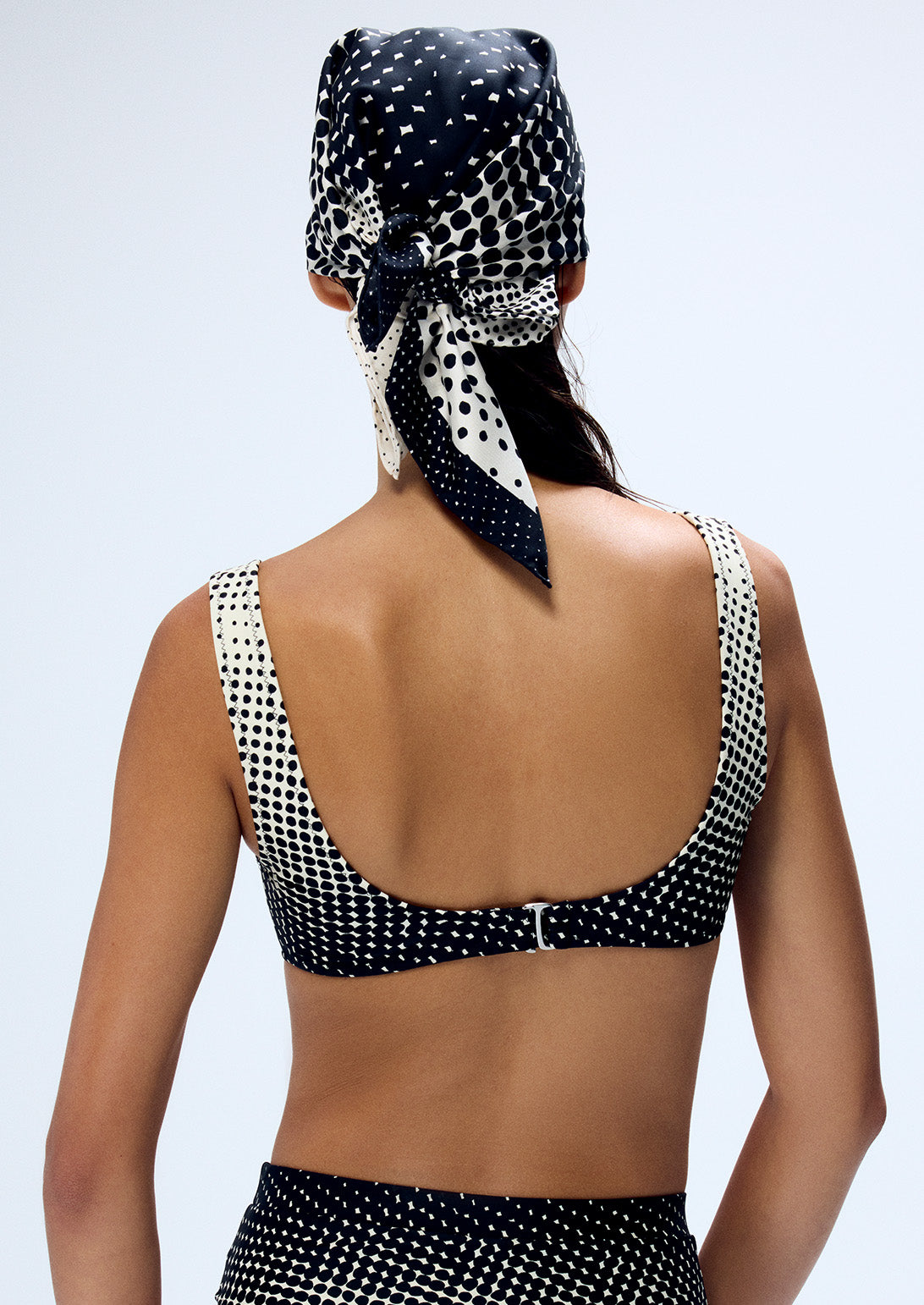 HALFTONE WIGGLE DOT SILK SCARF (PRE-ORDER)