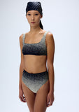 Load image into Gallery viewer, HALFTONE WIGGLE DOT HIGH WAISTED BIKINI BOTTOM (PRE-ORDER)
