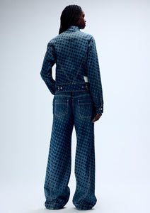 HALFTONE WIGGLE DOT CLASSIC DENIM JACKET (PRE-ORDER)