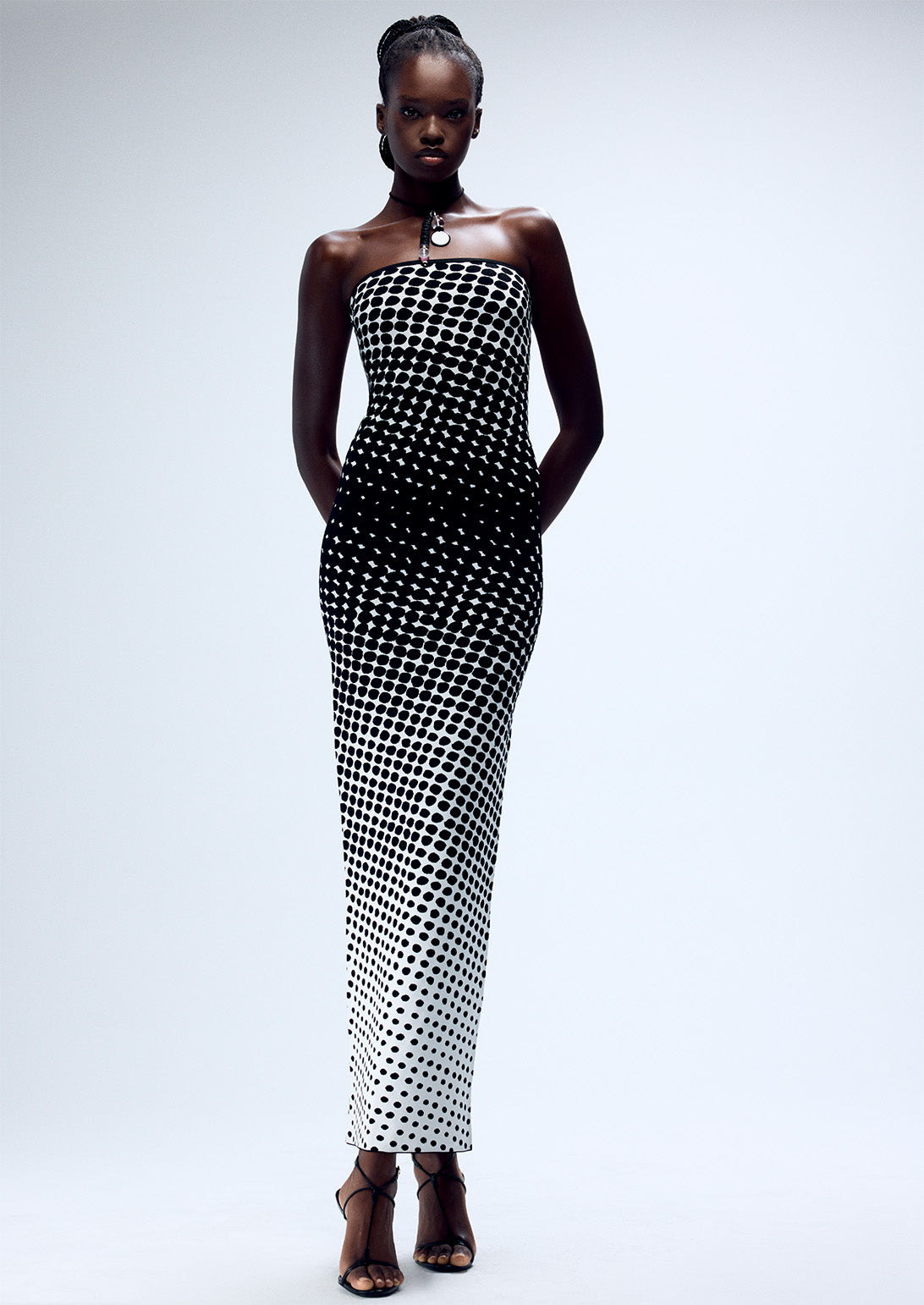 HALFTONE WIGGLE DOT MAXI KNIT COLUMN (PRE-ORDER)