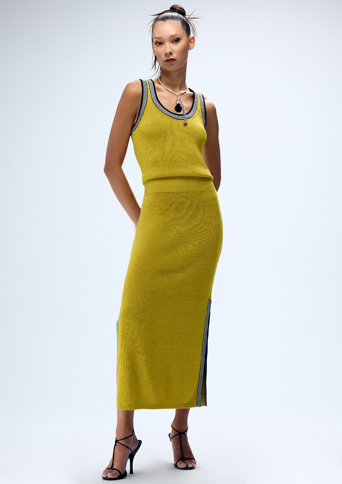 BLOUSON TANK KNIT MAXI DRESS