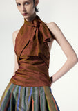 Load image into Gallery viewer, SILK BOW NECK TOP
