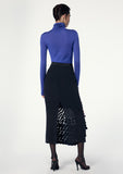 Load image into Gallery viewer, SILK EMBELLISHED PENCIL SKIRT
