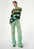 Load image into Gallery viewer, SILK BIG STRIPE LONG SLEEVE POLO
