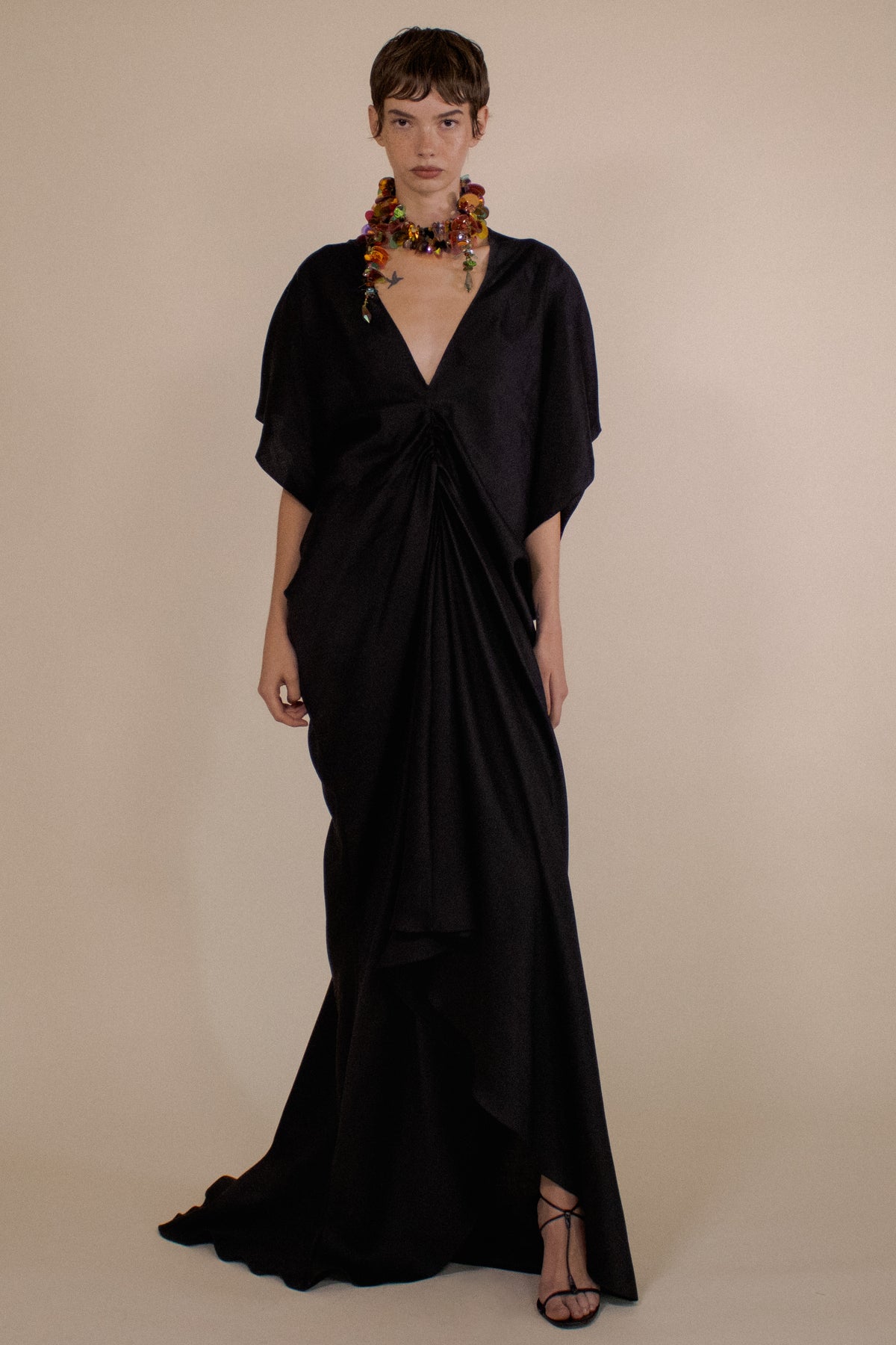 SHORT SLEEVE TETHERED CAFTAN (PRE-ORDER)
