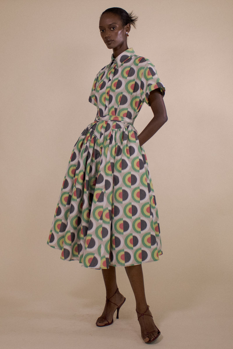 SOLNA DOT SMART SHIRTDRESS W/ BELT (PRE-ORDER)