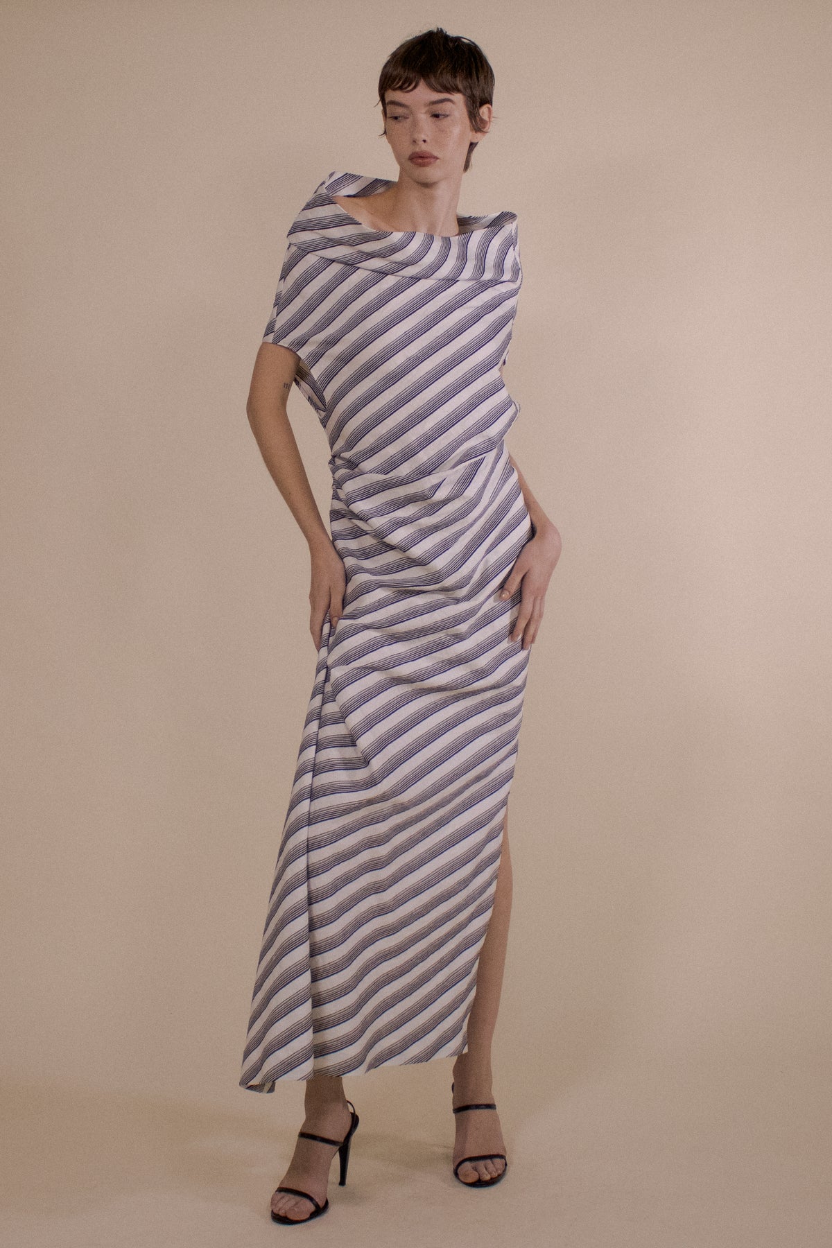 JACQUARD STRIPE CHRYSALIS MAXI DRESS (PRE-ORDER)