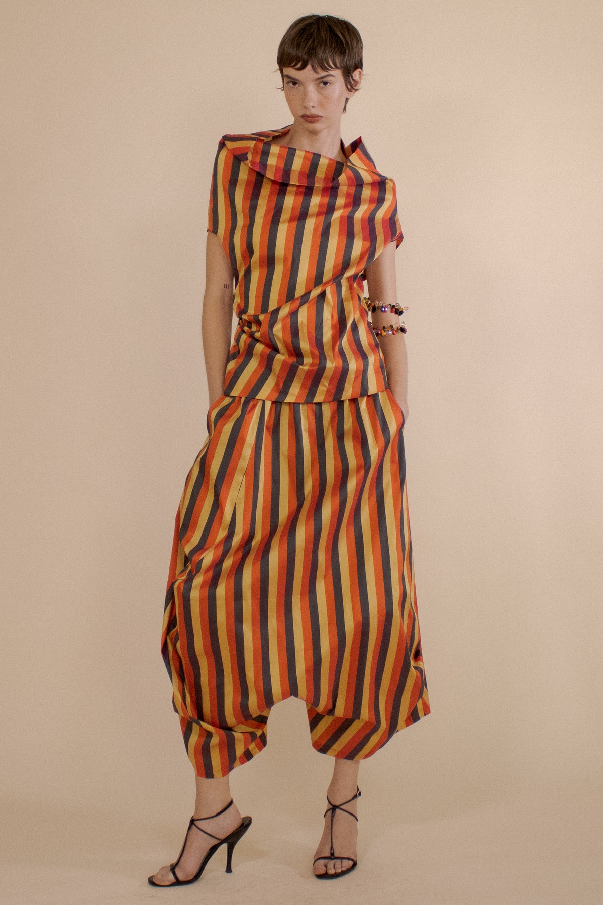SILK STRIPED CHRYSALIS TOP (PRE-ORDER)