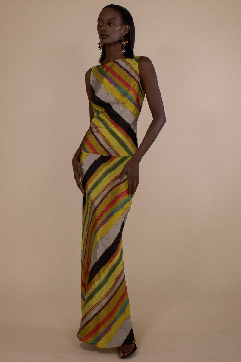 WHEATPASTE STRIPE BIAS MAXI SKIRT (PRE-ORDER)