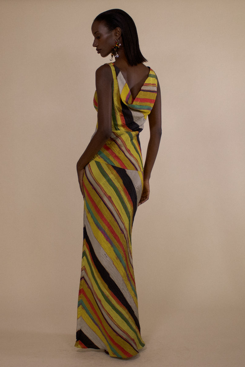 WHEATPASTE STRIPE COWL BACK SHELL (PRE-ORDER)