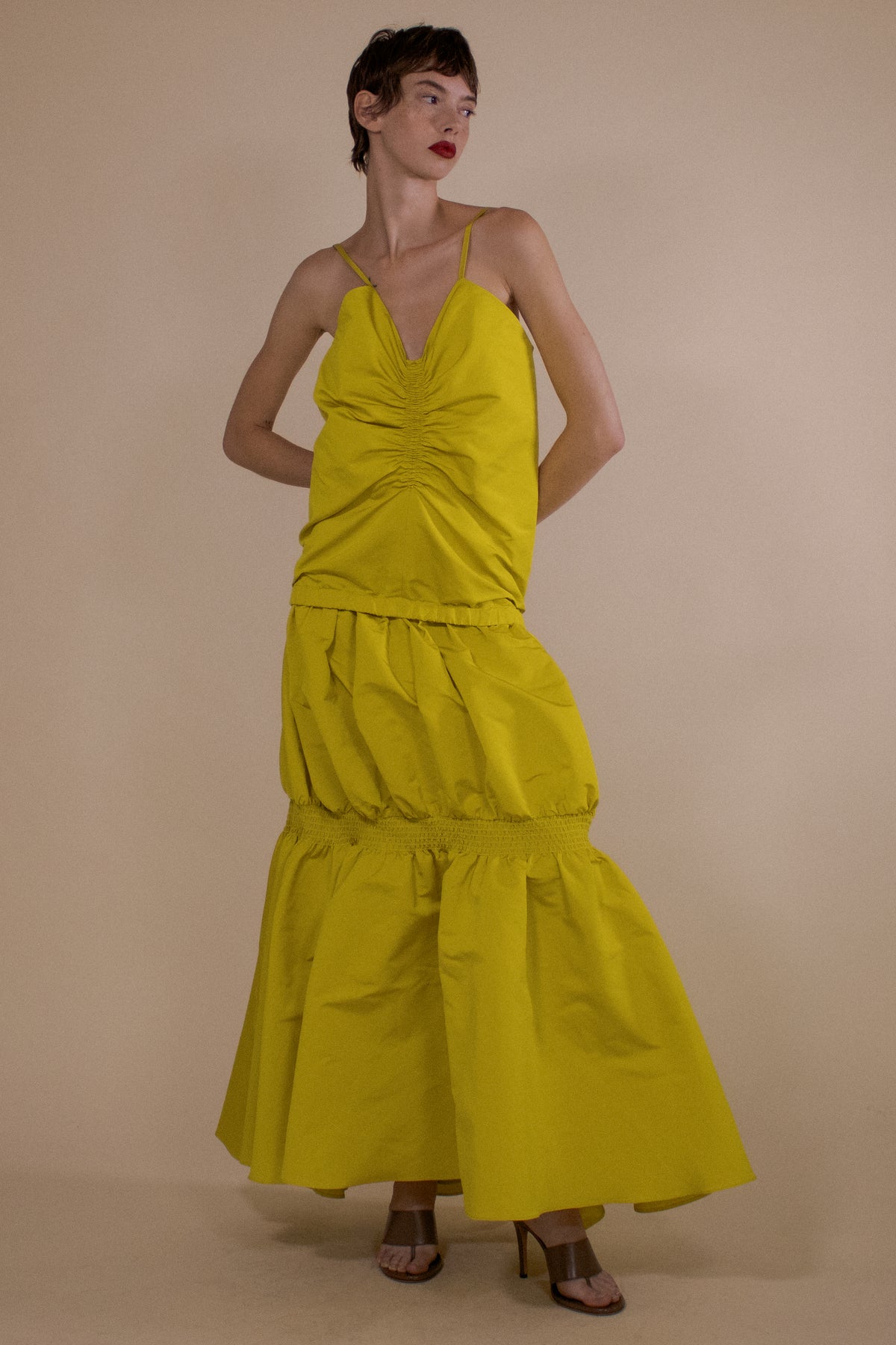 RUCHE FRONT CAMI JELLYFISH GOWN (PRE-ORDER)