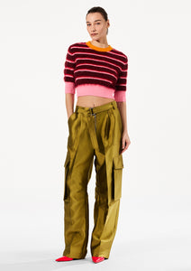 SILK CARGO PANTS