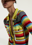 Load image into Gallery viewer, STRIPED RIBBED POLO BODYSUIT
