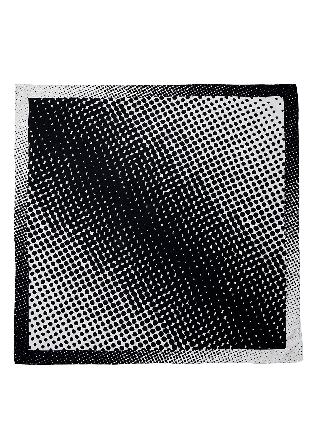 HALFTONE WIGGLE DOT SILK SCARF