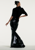 Load image into Gallery viewer, GARBAGE BAG TIE BACK TRUMPET MAXI SKIRT
